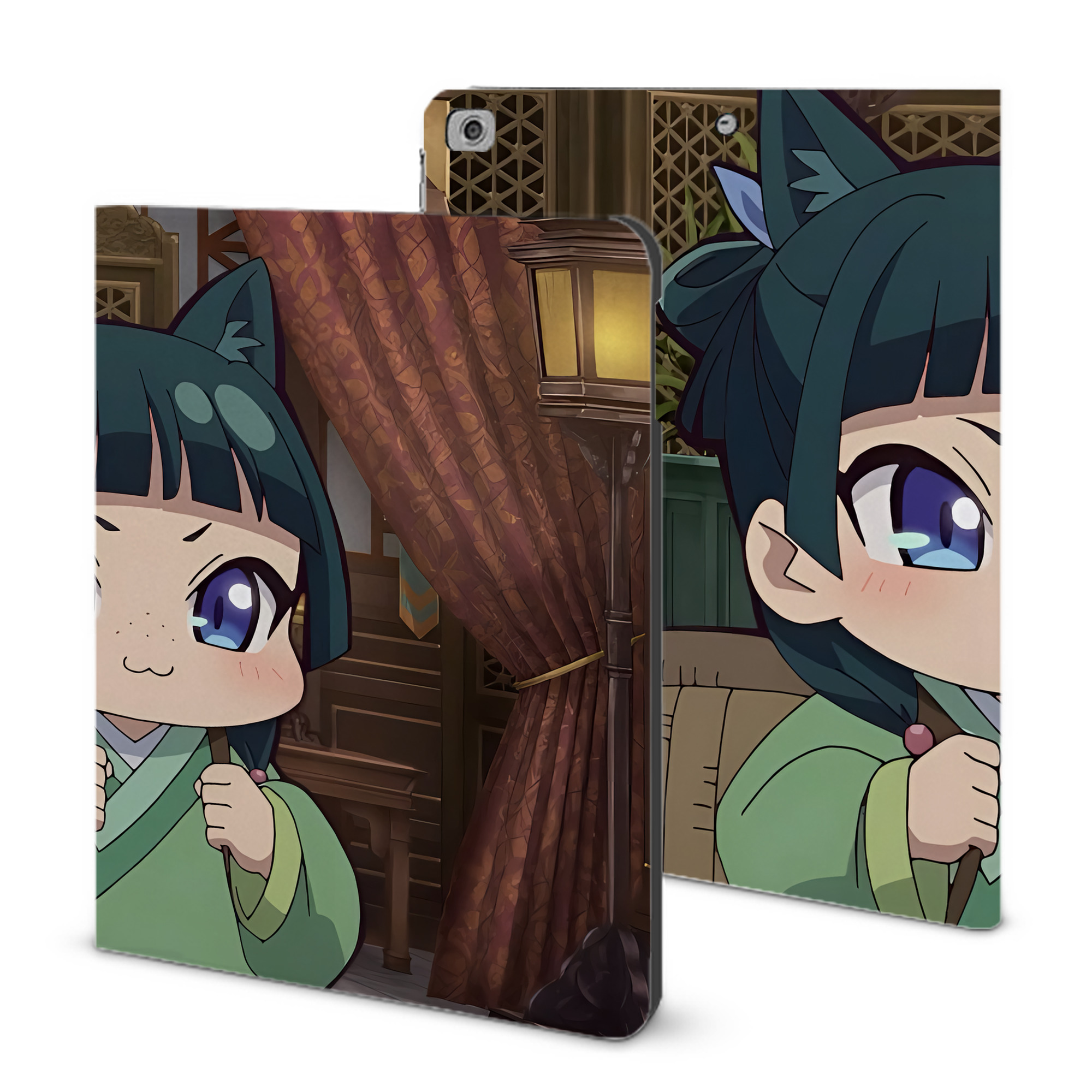 （画像用） 薬屋のひとりごと The Apothecary Diaries IPad ケース ブック型 PUレザー TPU 耐衝撃 軽量 薄型 ペン収納なし 全面保護 IPad 各モデル対応